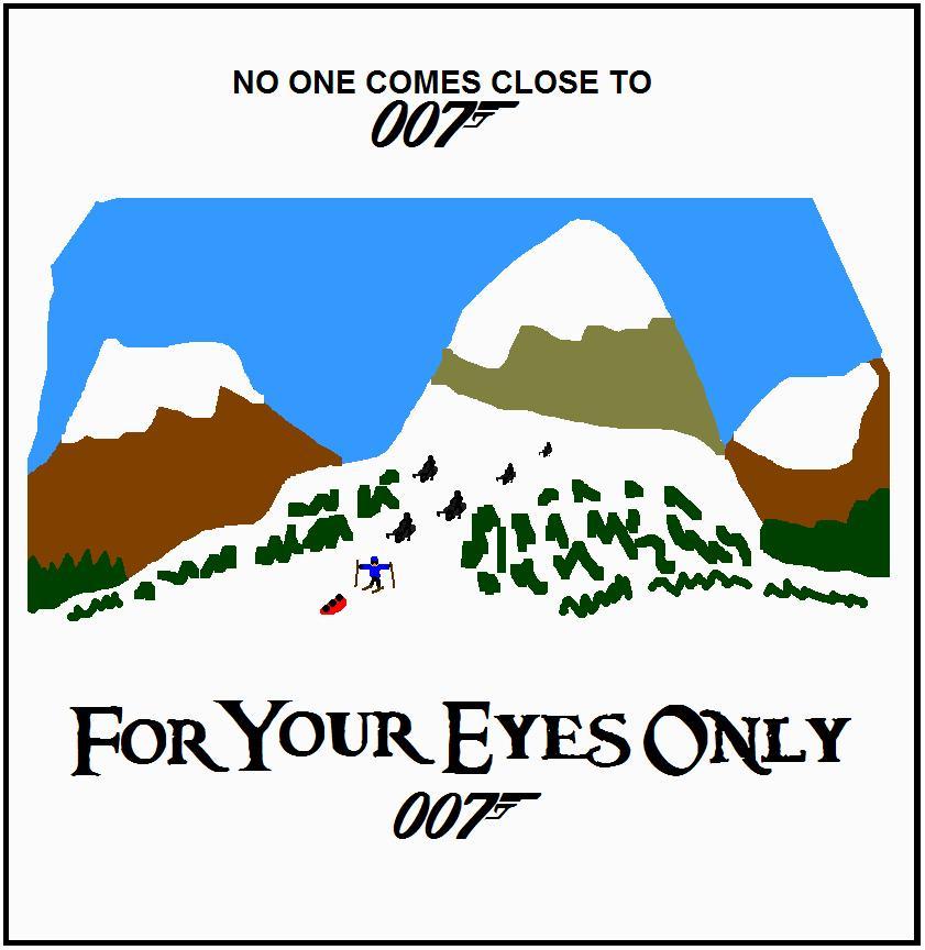 For your eyes only minimalist movie poster by espioartwork