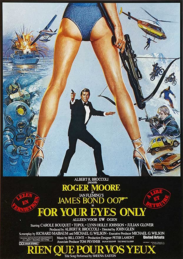 For your eyes only james bond roger moore posterprintpicture satin photo paper