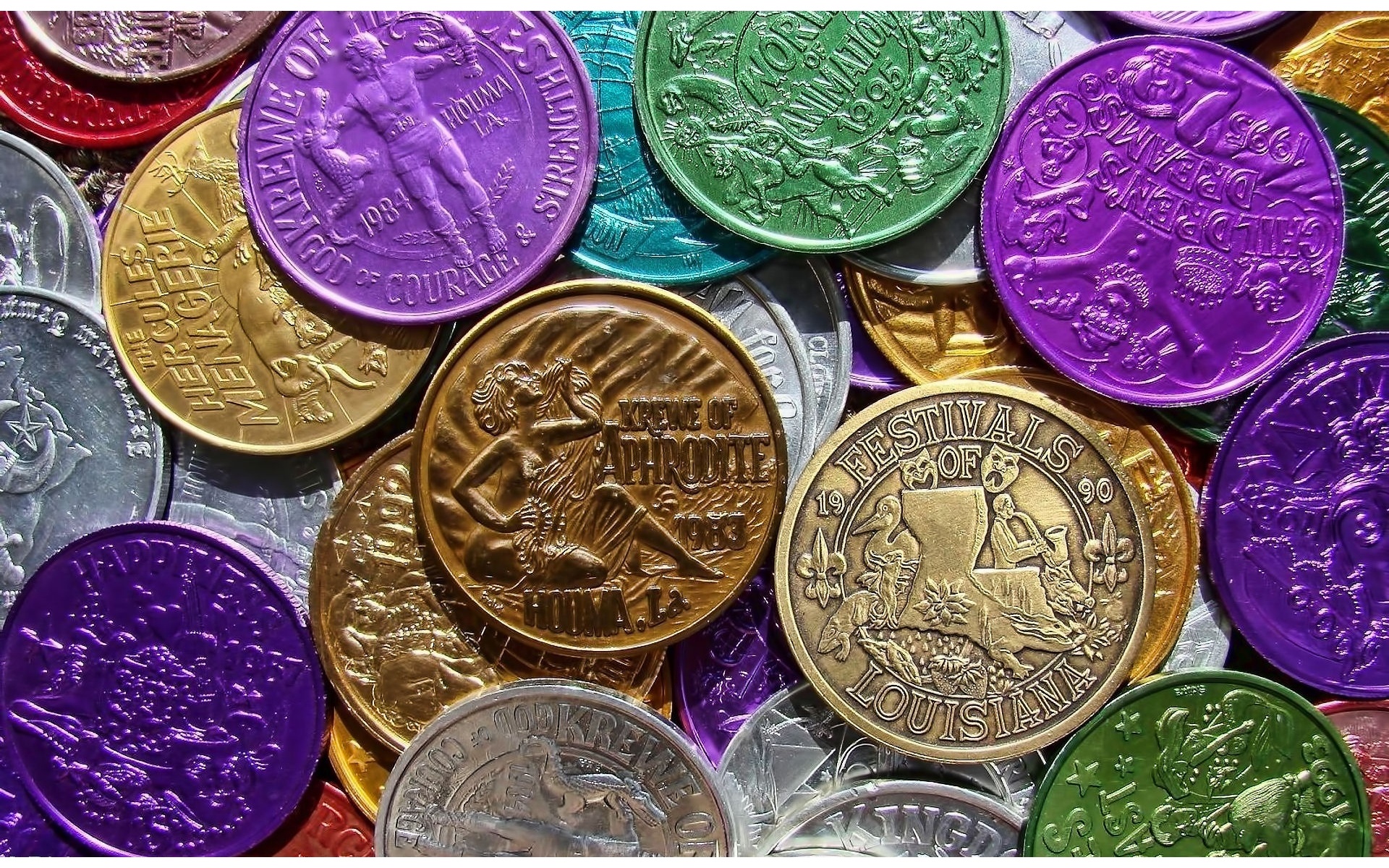 vintage mardi gras coins