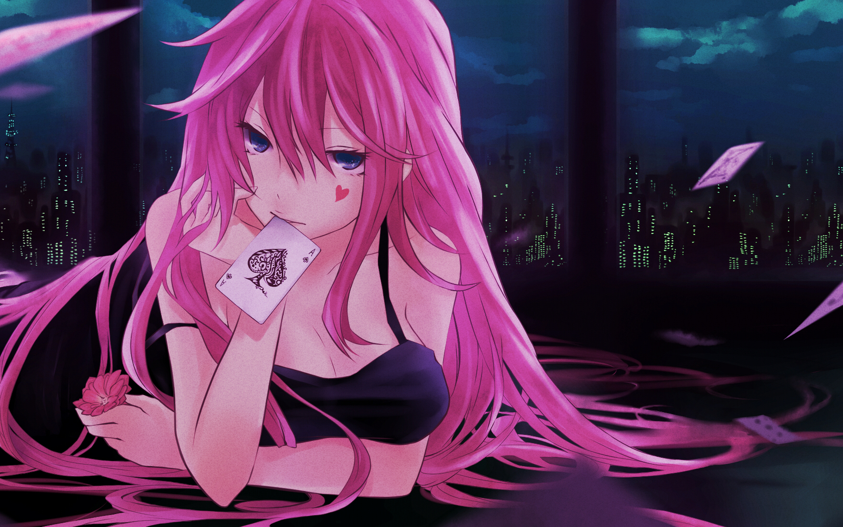 Pink Black Anime Request Wallpapers 