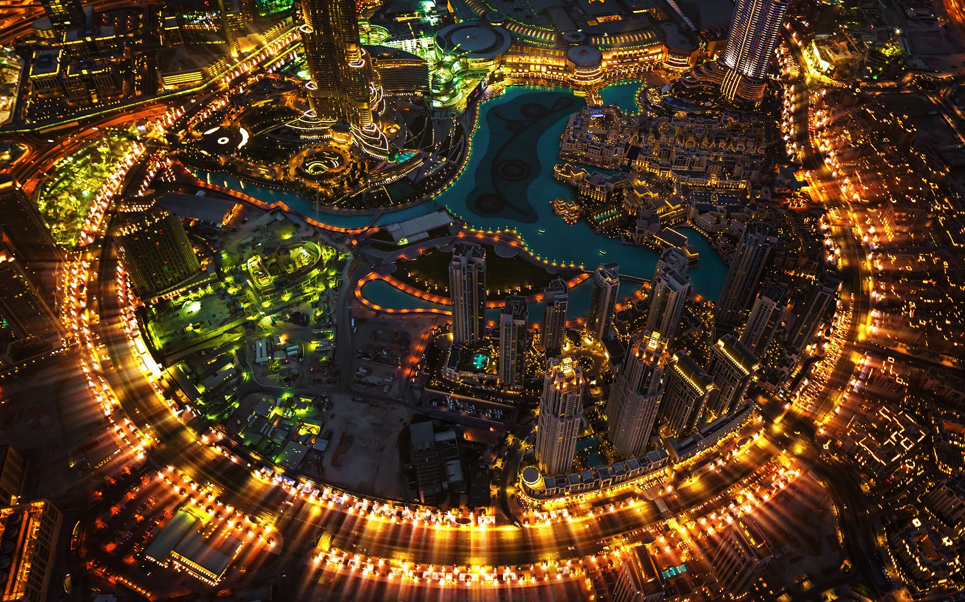 Dubai Burj Khalifa Tower Lights Night Wallpapers - 1920X1198 - 1461948