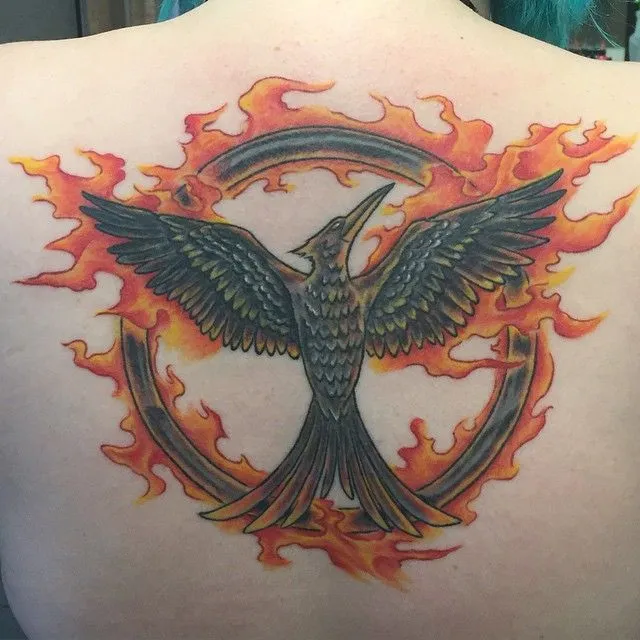 mockingjay tattoo outline