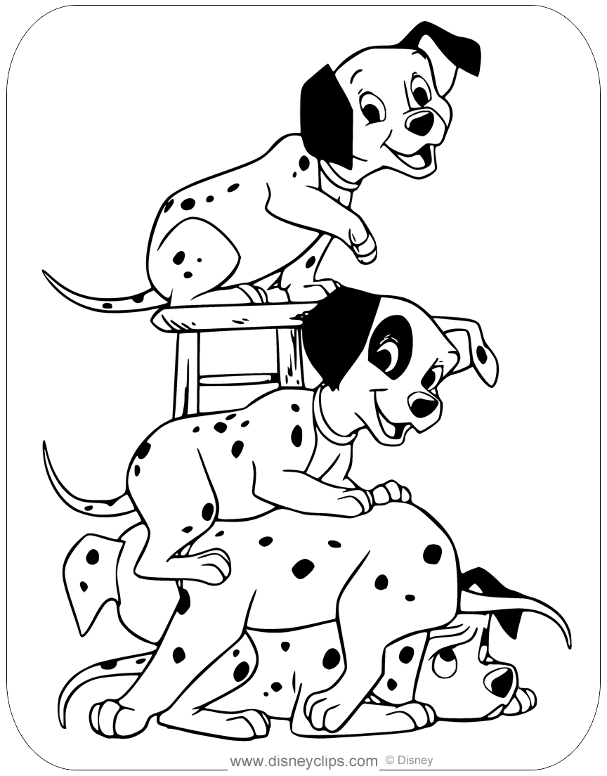 Coloring page of dalmatians puppies disney dalmatians dalmatianpuppies coloringpages disney coloring pages dog coloring page disney artwork