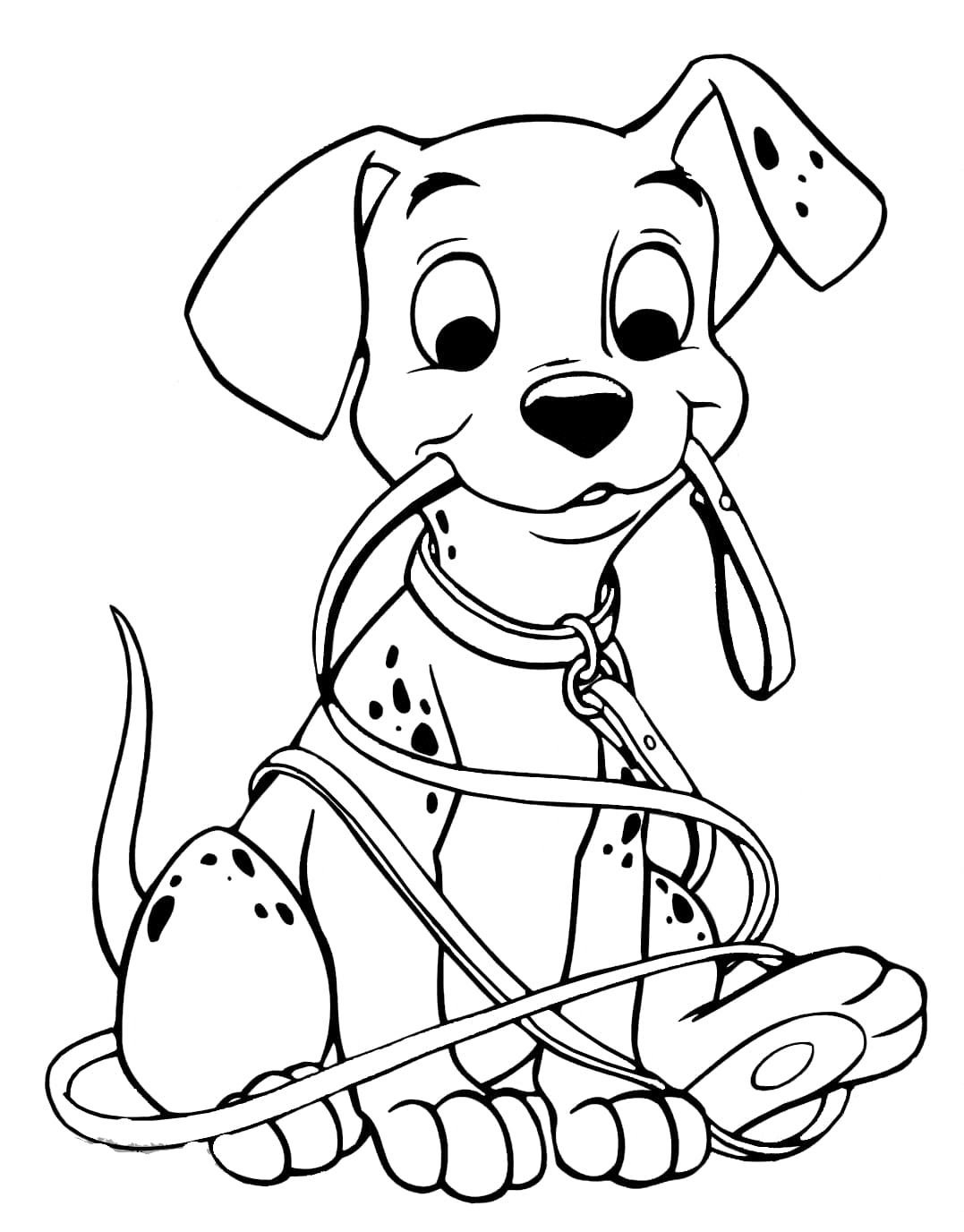 Dalmatians image coloring page