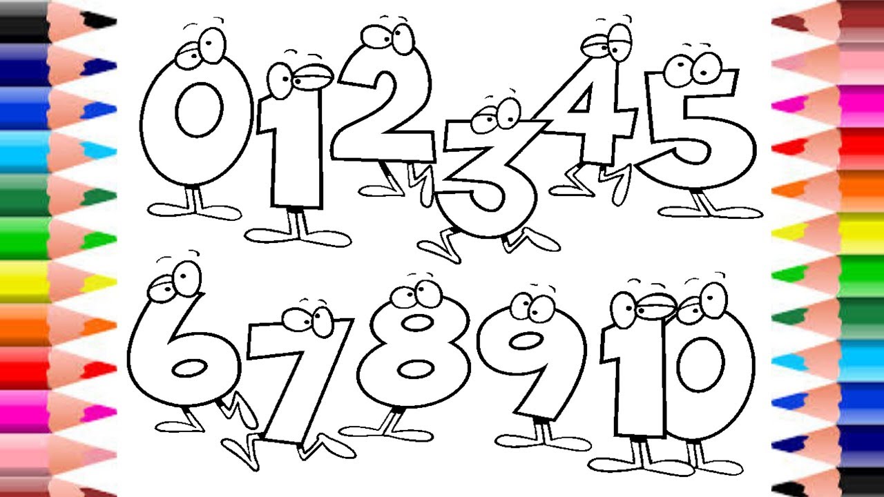 Learn numbers coloring pages for kids video educational for kids