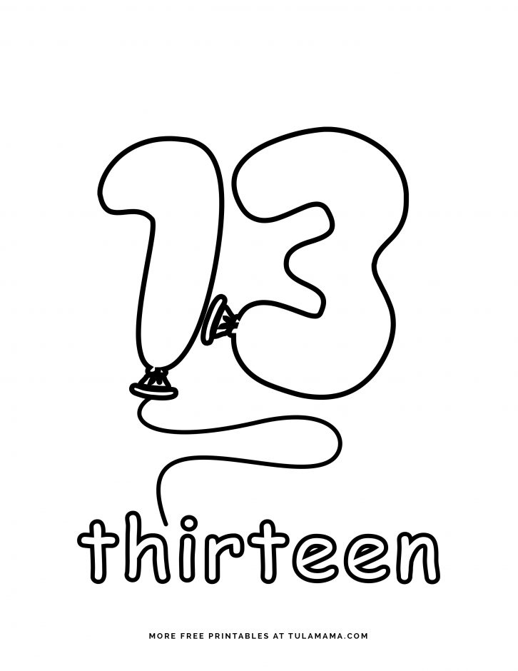 Free cute number coloring pages for fun learning