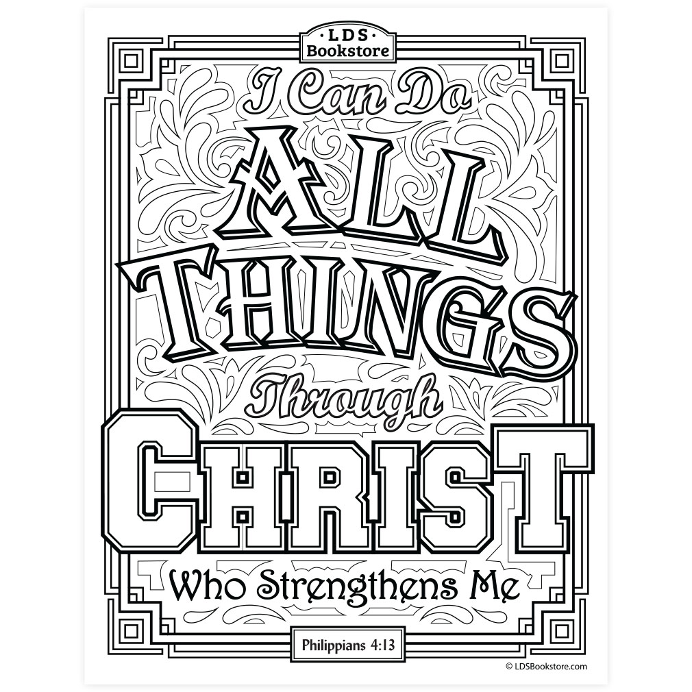 I can do all things through christ coloring page