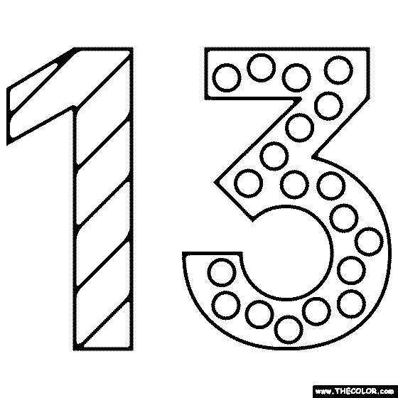 Nuber coloring page