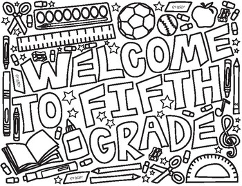 Wele to th grade coloring page by the art of integration tpt