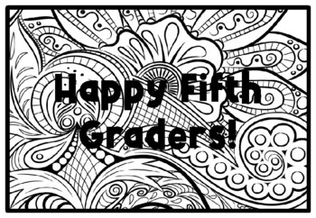 Happy fifth graders sprg activity sprg colorg pages worksheet by swati sharma