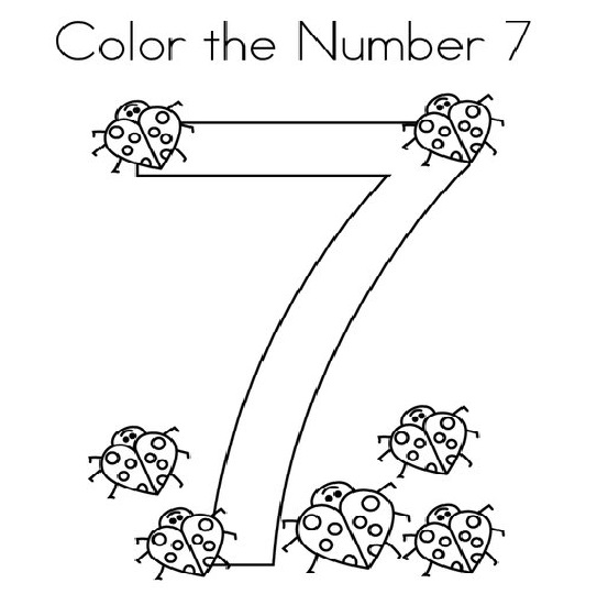 Number coloring pages