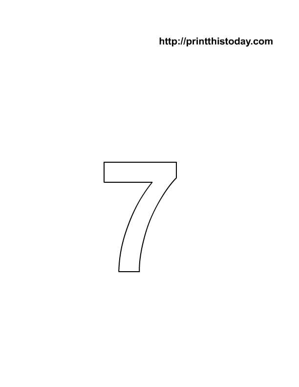 Number coloring pages