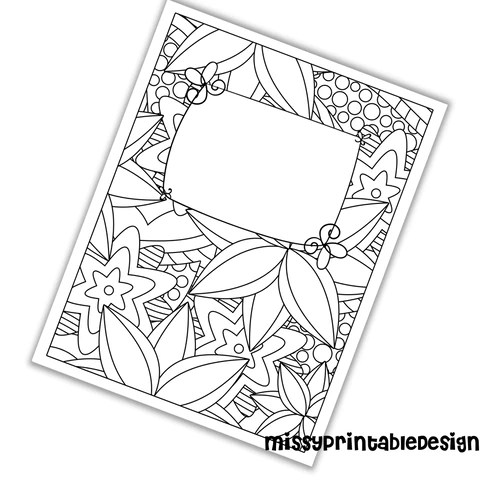 Free printable coloring binder covers