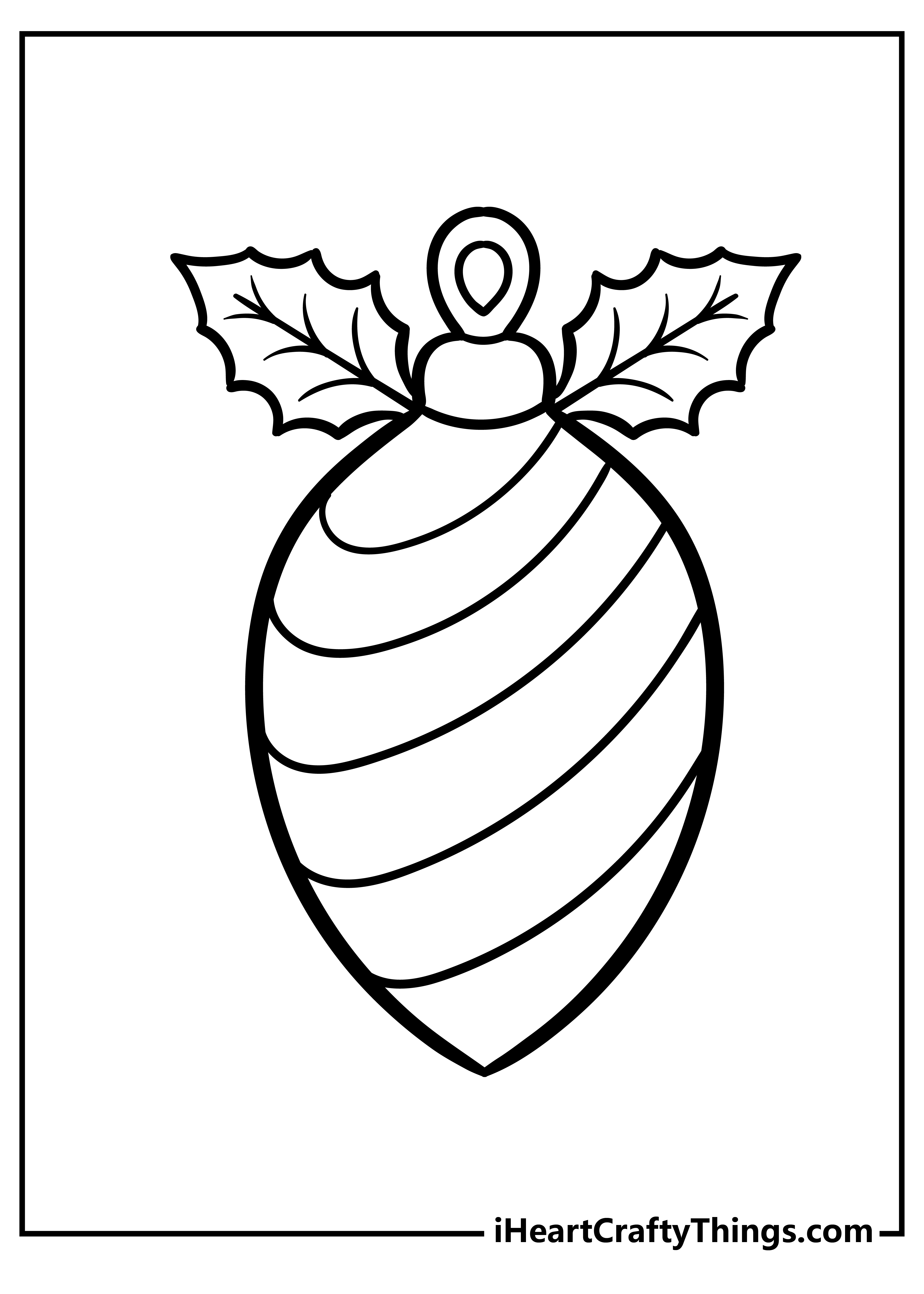 Christmas ornament coloring pages free printables