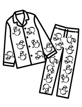 Christmas pjs coloring page