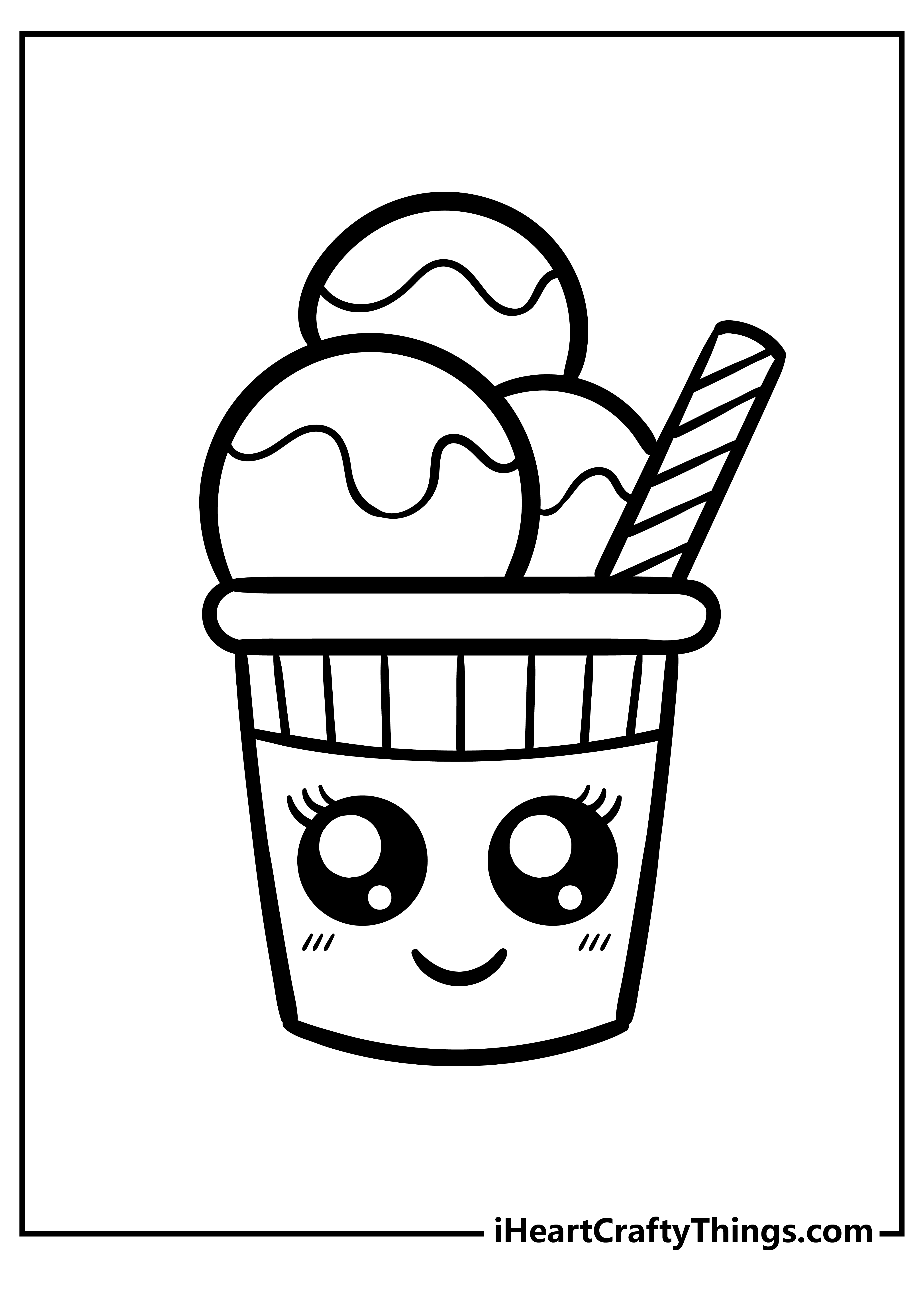 Cute food coloring pages free printables