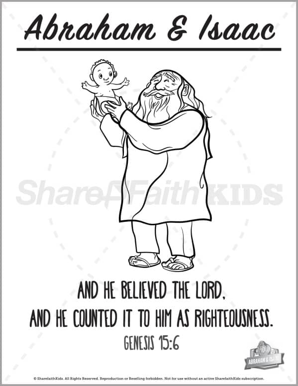 Genesis abraham and isaac preschool coloring pages â