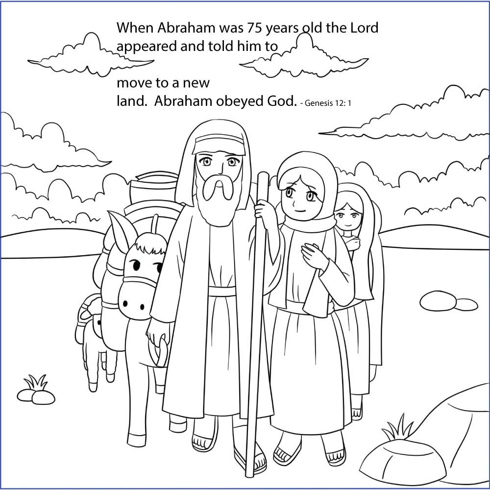 Abraham and sarah bible story coloring pages in english and spanish â