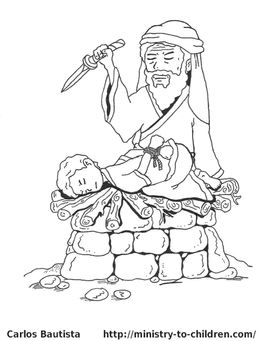 Abraham and isaac coloring page