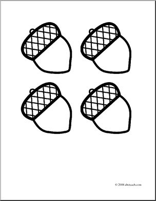 Clip art acorns coloring page i