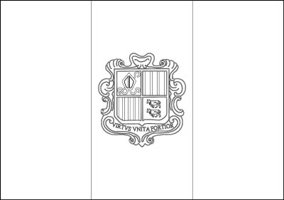 Coloring page for the flag of andorra