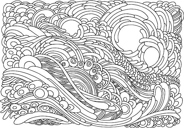 Colouring page with flowers stock illustration