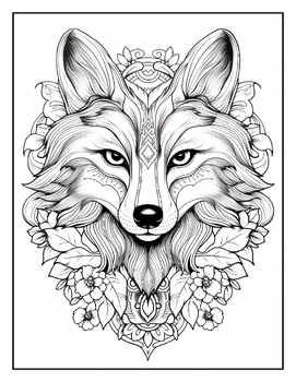 Animals mandala coloring pages for adults