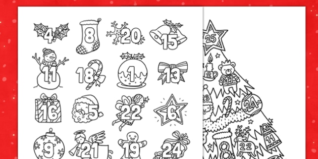 Adult louring mindfulness christmas advent calendar