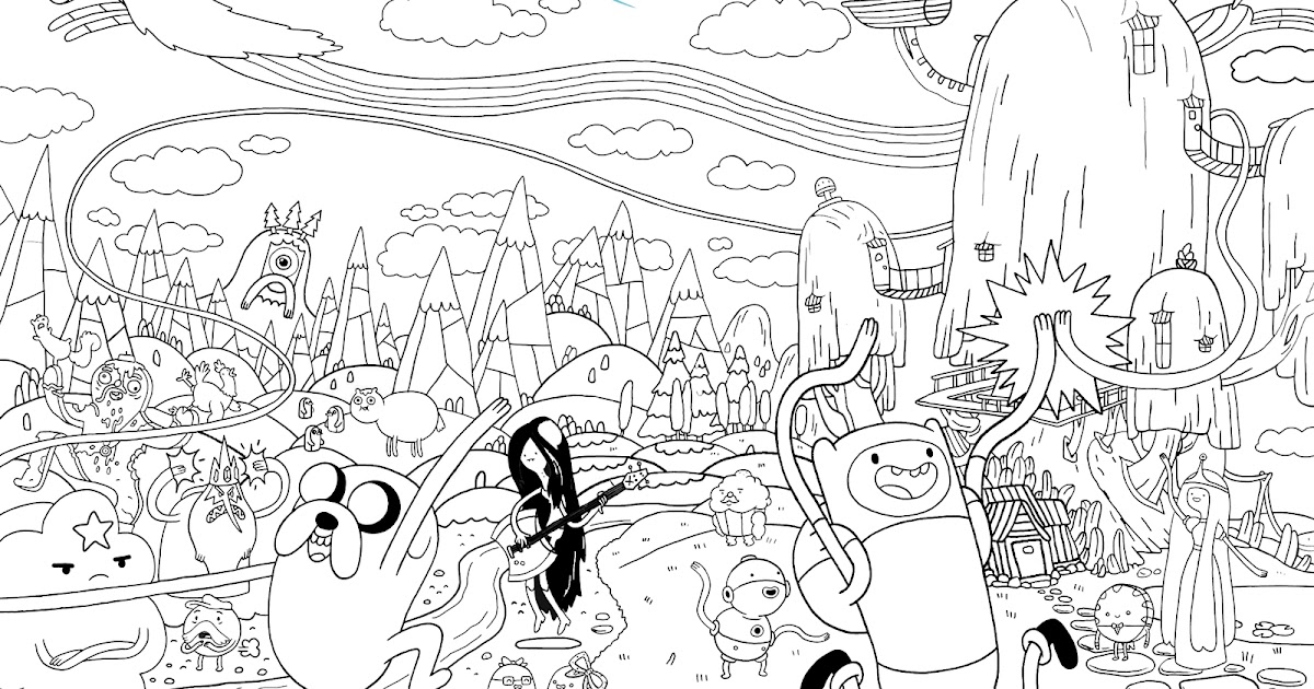 Adventure time coloring pages team colors