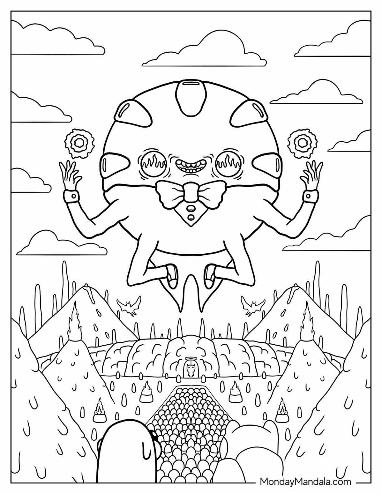 Adventure time coloring pages free pdf printables