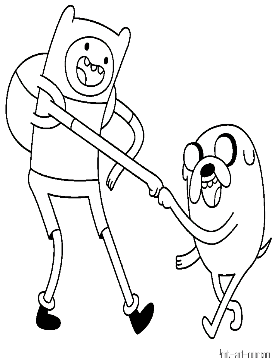 Adventure time coloring pages print and color