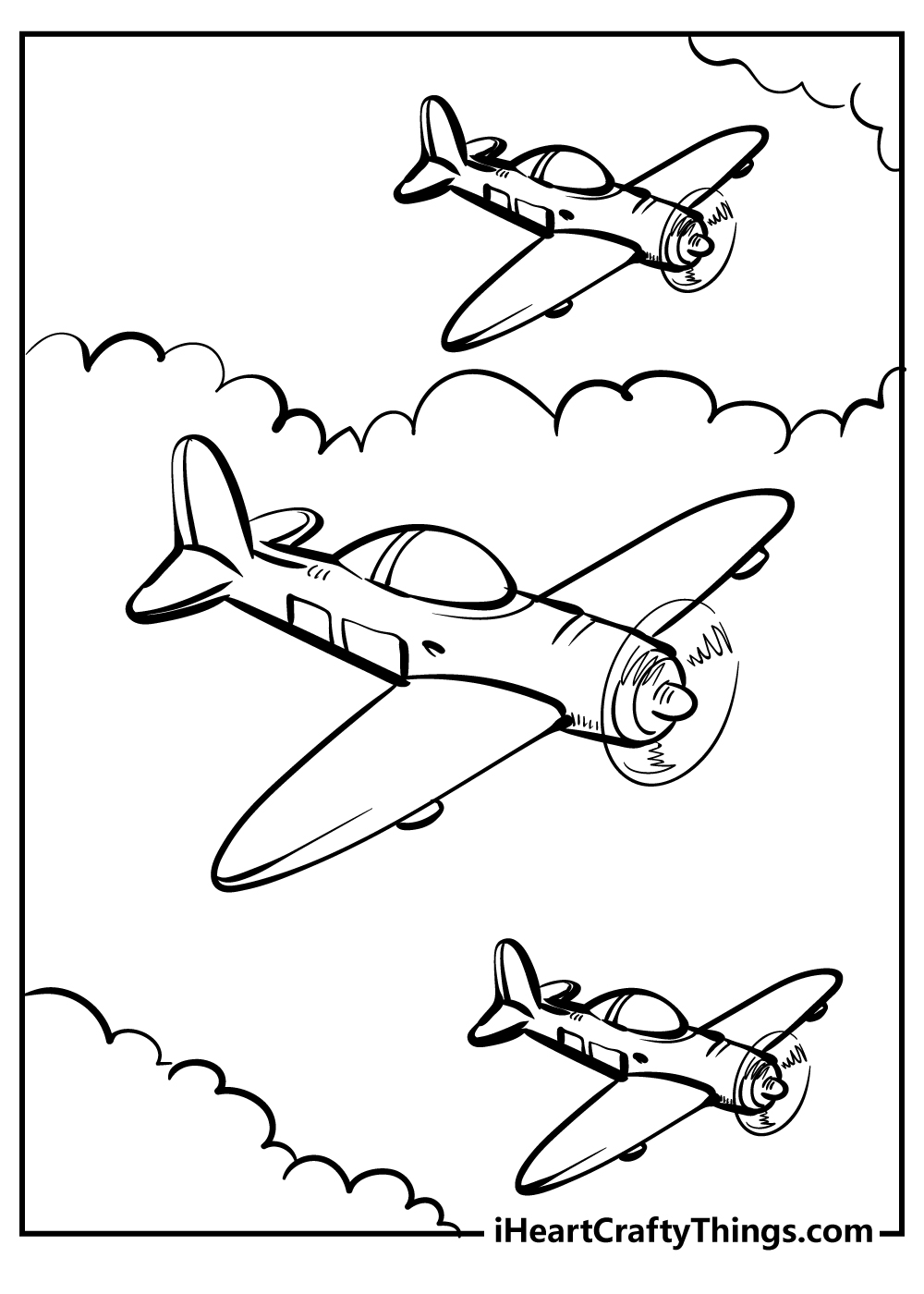 Airplane coloring pages free printables