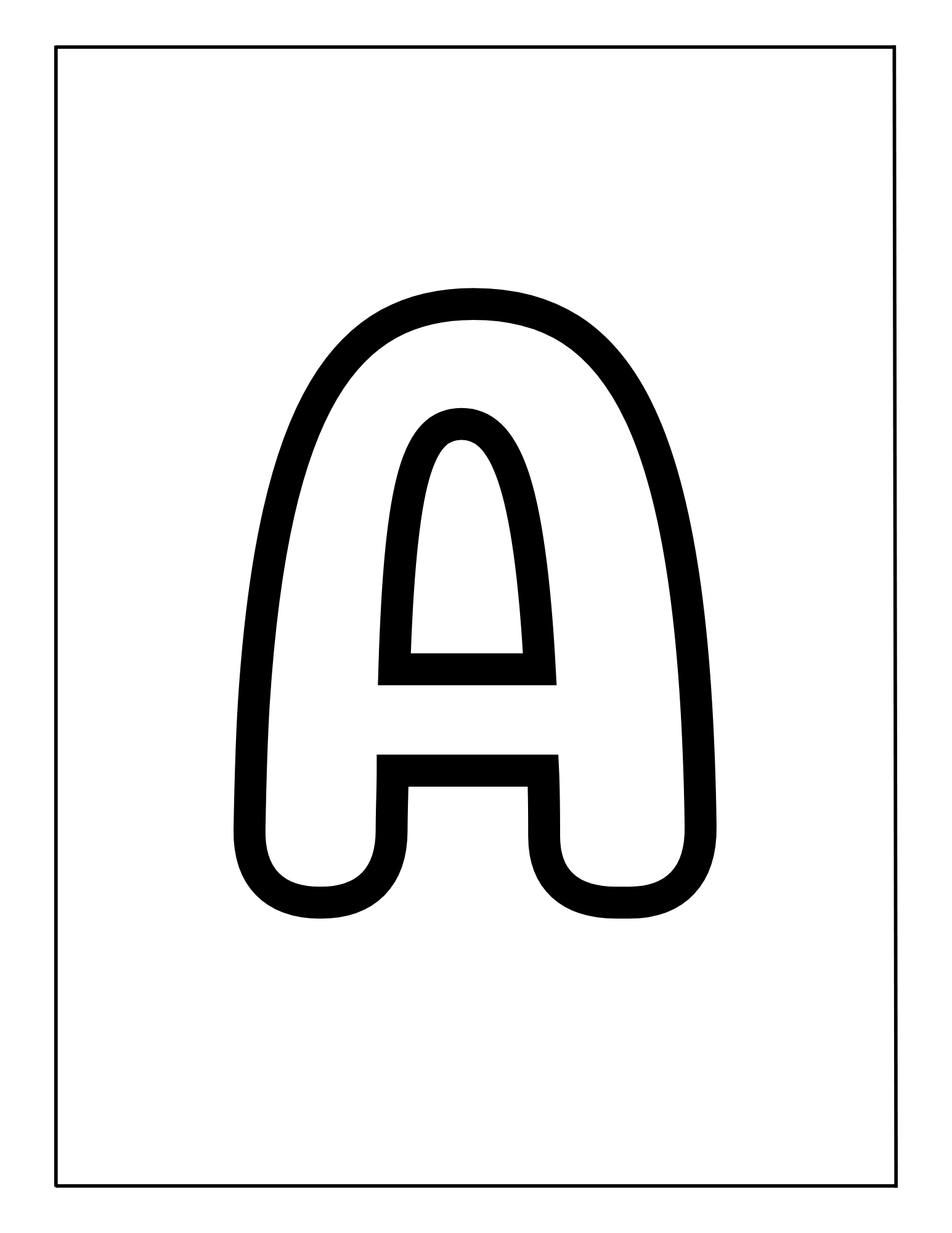 Alphabet coloring pages a