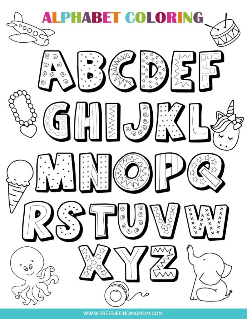 Printable letter coloring pages