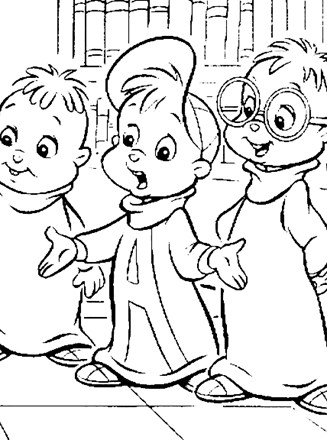 Chipmunks coloring page