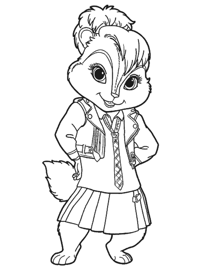 Alvin and the chipmunks coloring pages to download for free