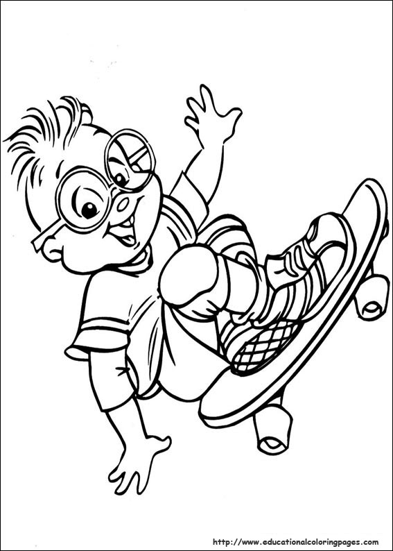 Chipmunks coloring pages