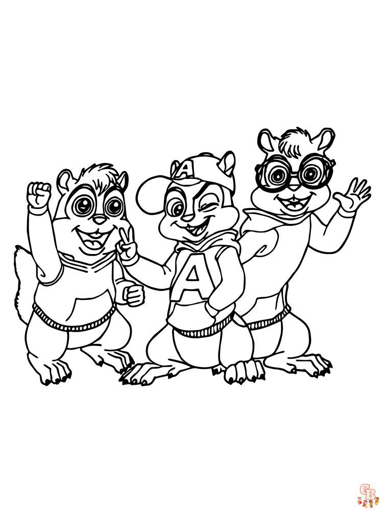 Free printable alvin and the chipmunks coloring pages for kids