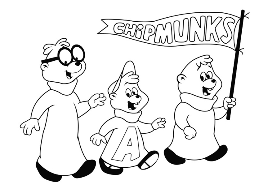 Alvin and the chipmunks coloring pages