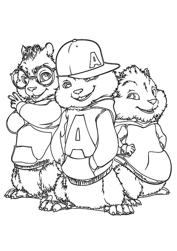 Print coloring image alvin and the chipmunks disney coloring pages chipmunks