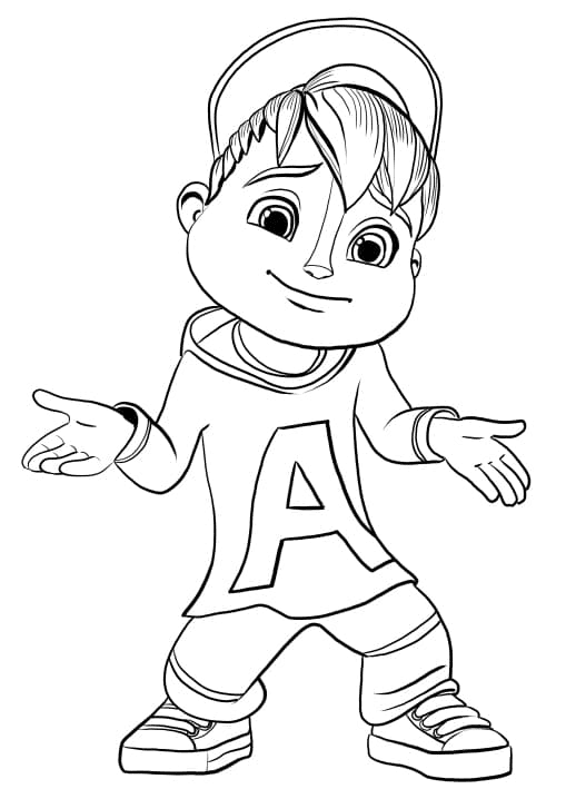 Alvin and the chipmunks coloring pages printable for free download