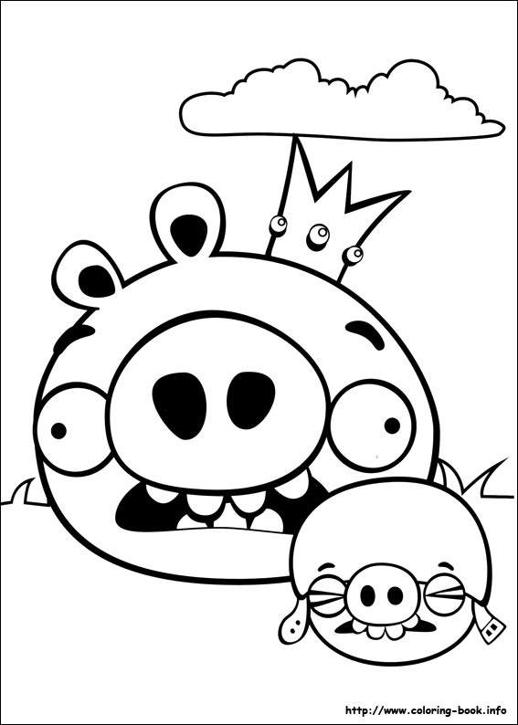 Angry birds coloring picture