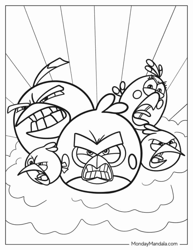 Angry birds coloring pages free pdf printables