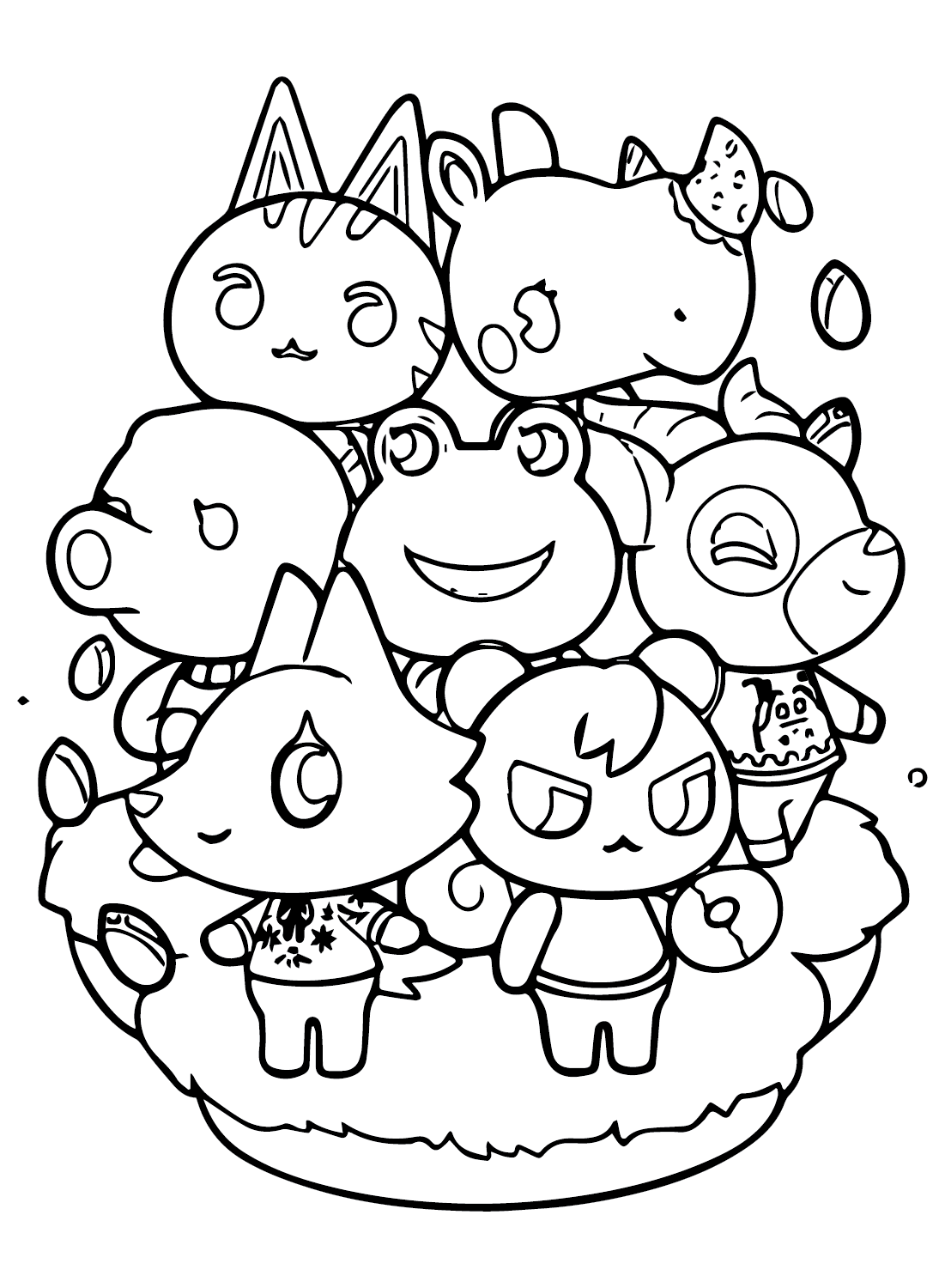 Animal crossing coloring pages printable for free download