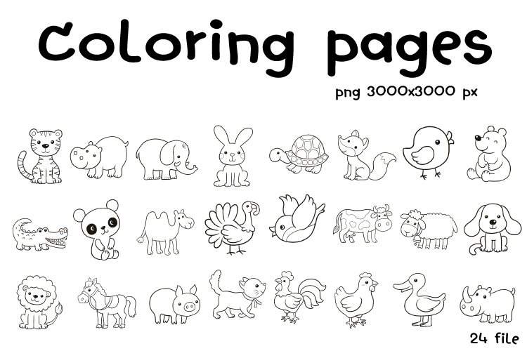 Cartoon animal doodle kawaii anime cute coloring page