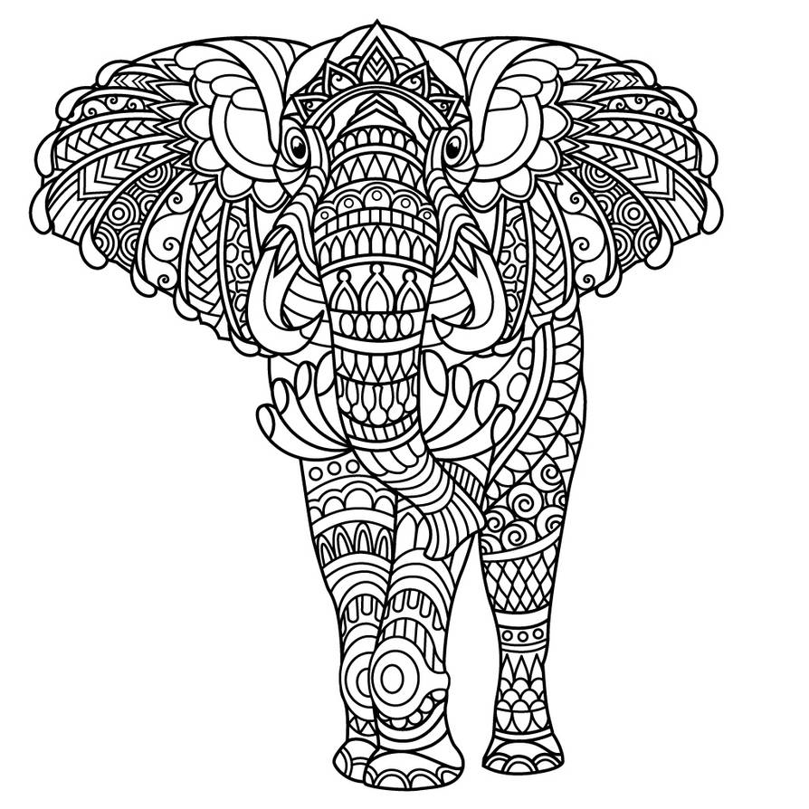 Animal coloring pages for adults