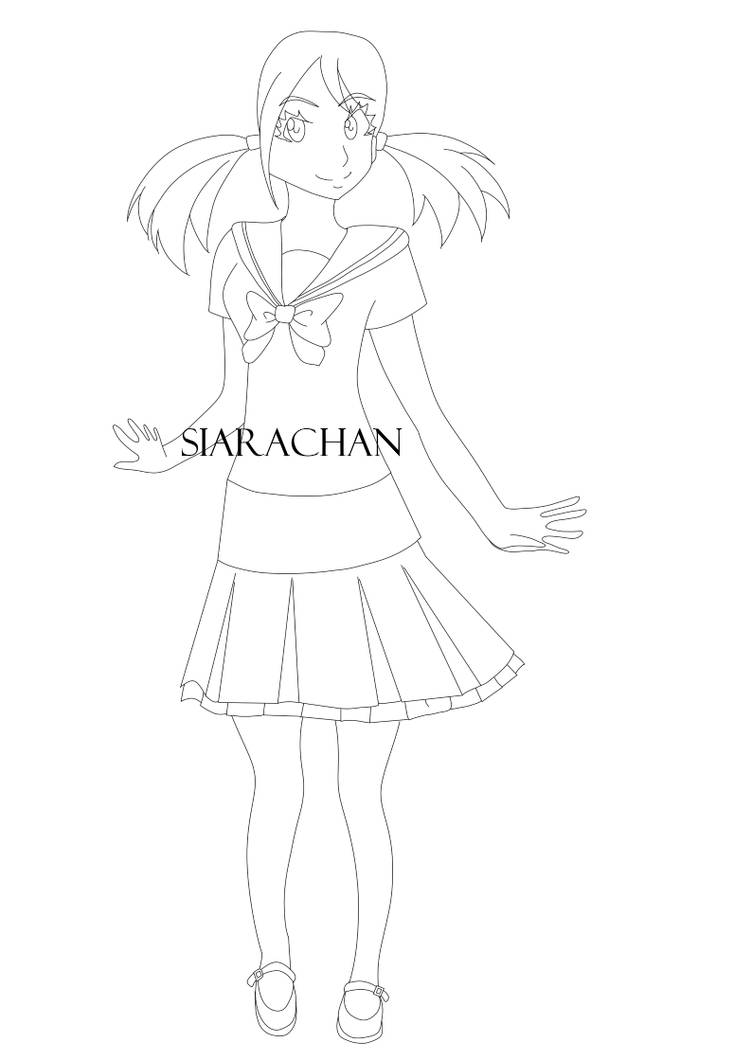 Anime girl coloring page s by siara