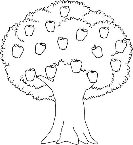 Apple tree coloring pages printable apple coloring pages tree coloring page coloring pages