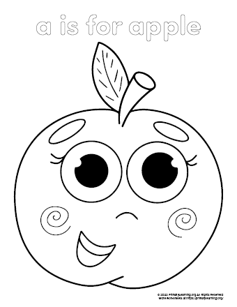 Apple coloring page