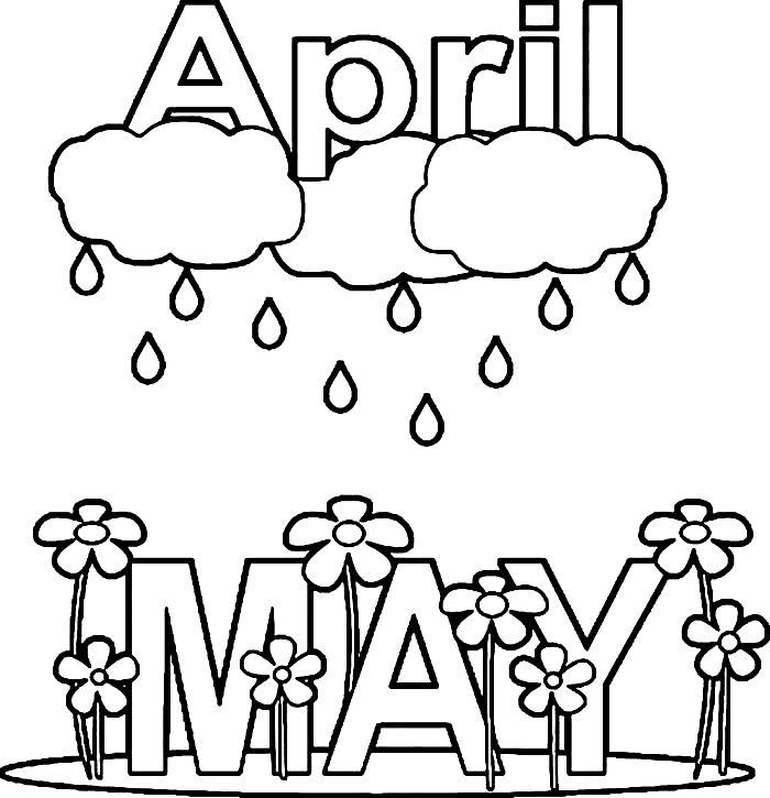 April coloring pages printable for free download